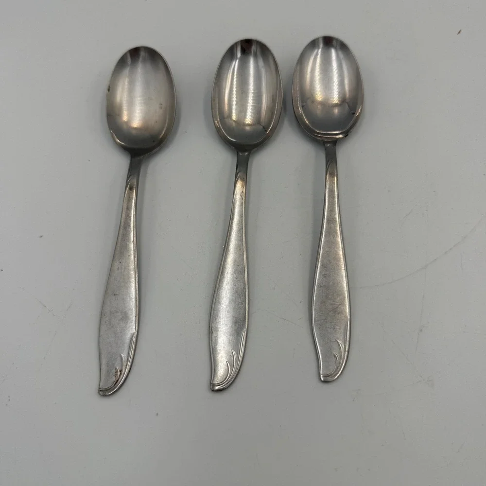 Vintage Silkena Rostfrei Stainless Steel Spoons Made in Germany Set of 3 MCM
